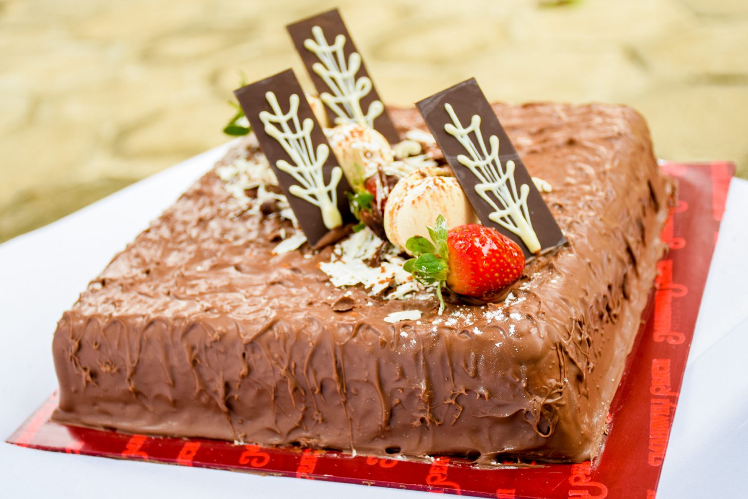 Milk Chocolate & Mocha Ganache Cake Mahaweli Reach Hotel